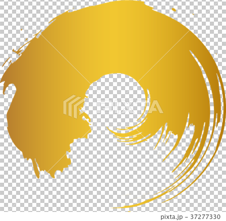 Round circle Gold brush character 37277330