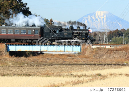 SLもおか新年号「日光男体山背景に」 SLもおか新年号「日光男体山背景に」 37278062