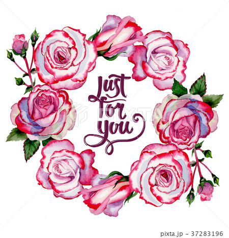 Wildflower hybrid rose flower wreath in a 37283196