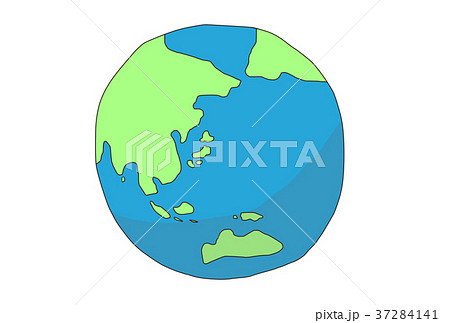 シンプルな地球のイラストのイラスト素材