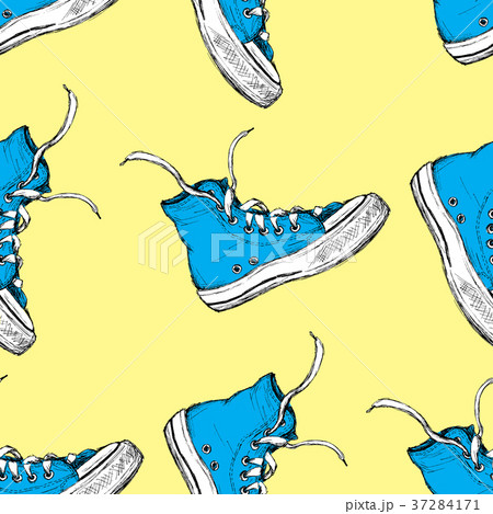 sneakers seamless pattern, 37284171