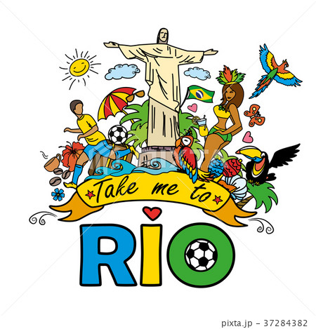 Big cartoon set of Brazilian templates Big cartoon set of Brazilian templates 37284382