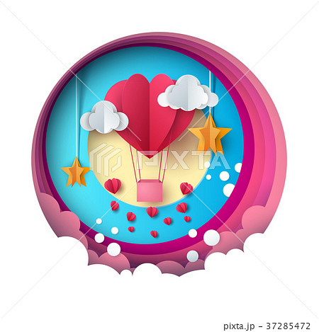 Love balloon illustration. Valentine s Day. Cloud Love balloon illustration. Valentine s Day. Cloud 37285472