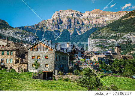 Torla town in Ordesa National pakr in the spanish 37286217
