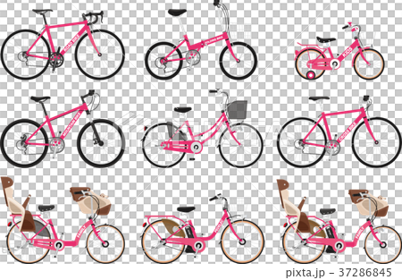 いろいろな種類の自転車のセット いろいろな種類の自転車のセット 37286845