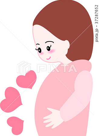 妊婦さん　ハート 37287652
