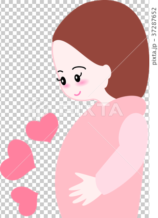 妊婦さん　ハート 37287652