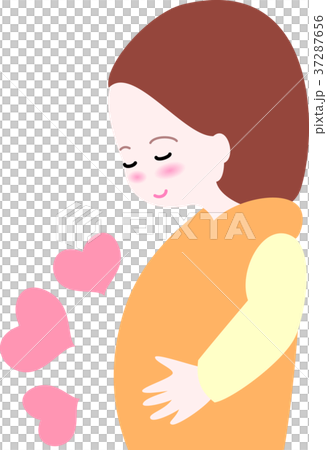 妊婦さん　ハート 37287656