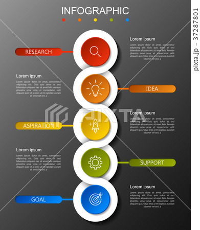 Modern Infographic fashion of five options 37287801