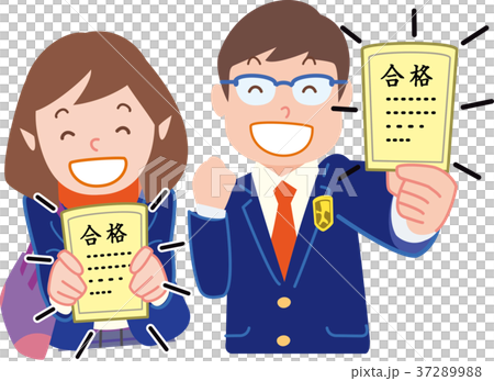 男女合格ガッツポーズのイラスト素材 3729 男女合格ガッツポーズのイラスト素材 3729