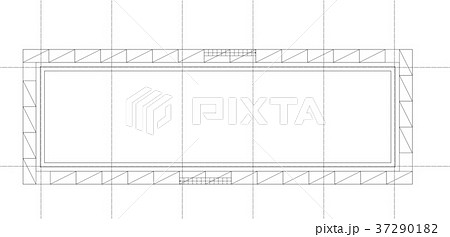 足場図面のイラスト素材