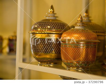 A traditional Thai Benjarong, ceramic, Thailand 37290796