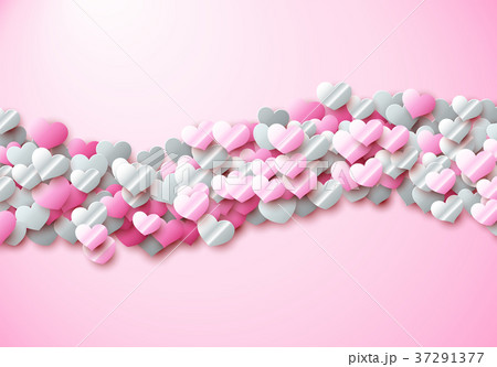 Valentines Day card with scattered colorful foil Valentines Day card with scattered colorful foil 37291377
