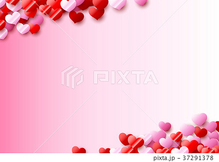 Valentines Day card with scattered colorful foil Valentines Day card with scattered colorful foil 37291378