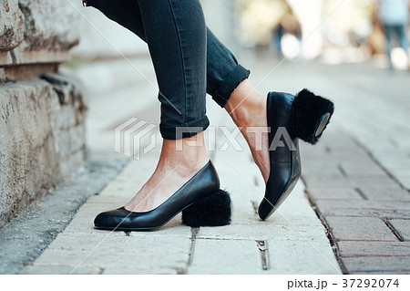 town and legs of woman 37292074