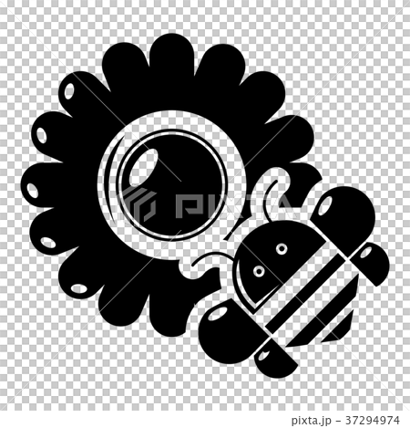 Bee flower icon , simple style Bee flower icon , simple style 37294974