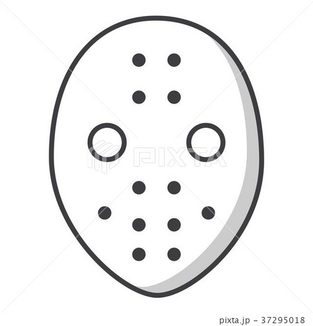 Hockey goalkeeper helmet icon , outline style 37295018