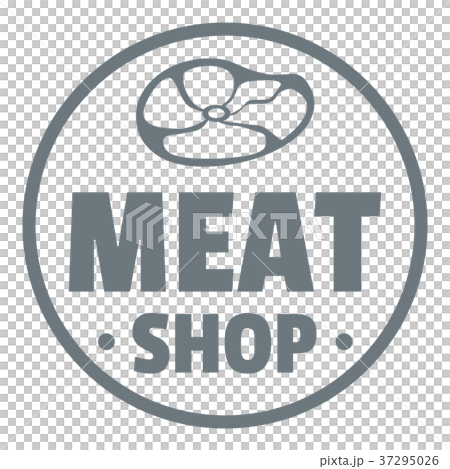 Modern meat shop logo, simple style 37295026