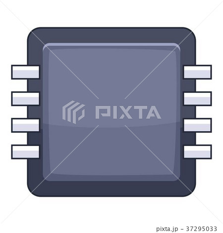 Microprocessor icon, cartoon style 37295033
