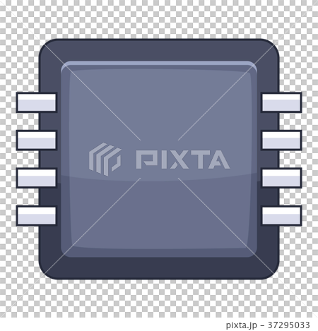 Microprocessor icon, cartoon style 37295033
