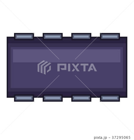 Dark blue chip icon, cartoon style Dark blue chip icon, cartoon style 37295065
