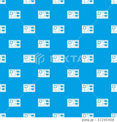 Electronic board pattern seamless blue 37295408