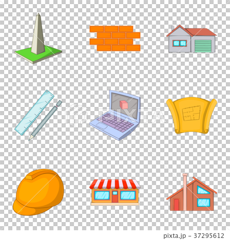 Guard icons set, cartoon style 37295612