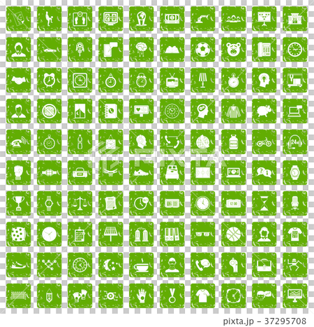 100 clock icons set grunge green 100 clock icons set grunge green 37295708