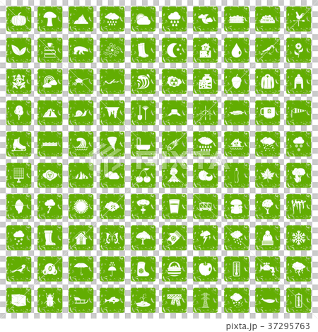 100 clouds icons set grunge green 100 clouds icons set grunge green 37295763