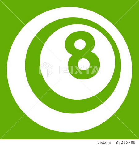 Black and white snooker eight pool icon green Black and white snooker eight pool icon green 37295789