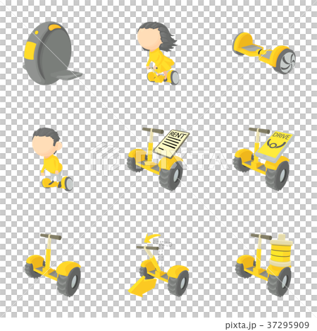 Segway icons set, cartoon style Segway icons set, cartoon style 37295909