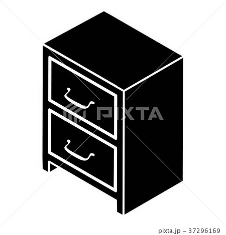 Office chest of drawers icon, simple style 37296169
