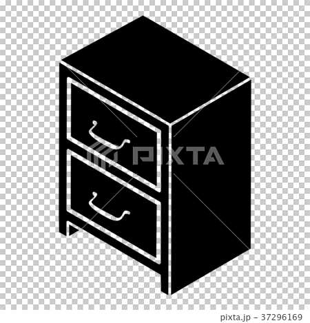Office chest of drawers icon, simple style 37296169