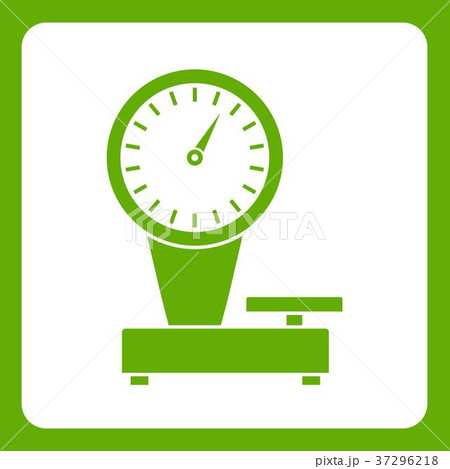 Weight scale icon green 37296218