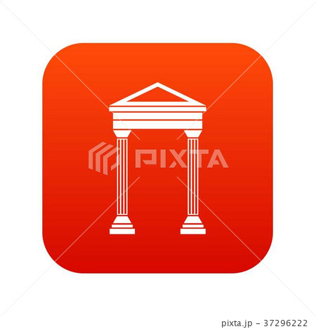 Arch icon digital red 37296222