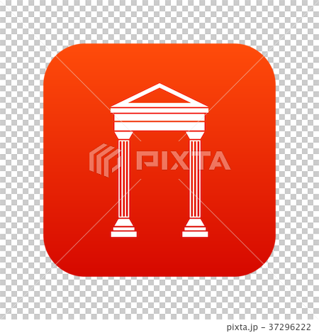Arch icon digital red 37296222