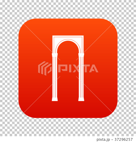 Arch icon digital red Arch icon digital red 37296257