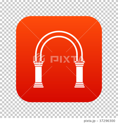 Arch icon digital red Arch icon digital red 37296300