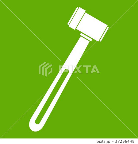 Medical hammer icon green 37296449