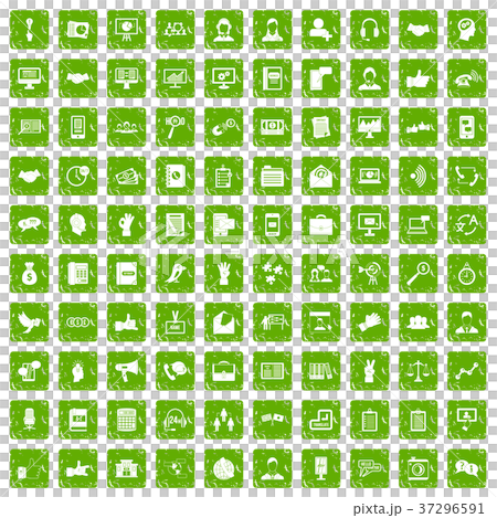 100 dialog icons set grunge green 100 dialog icons set grunge green 37296591