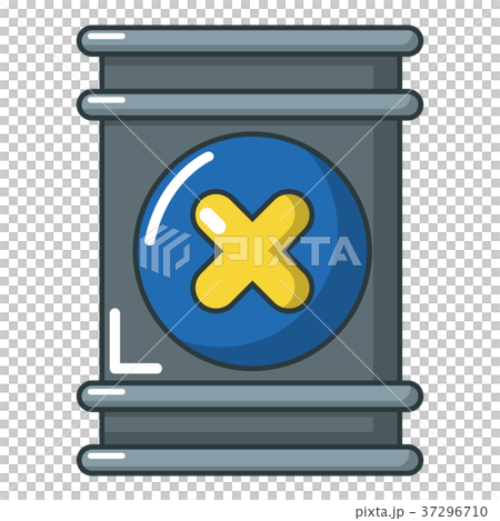 Toxic waste barrel container icon, cartoon style Toxic waste barrel container icon, cartoon style 37296710