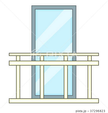 Retro balcony icon, cartoon style 37296823