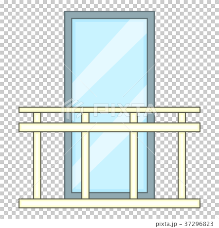 Retro balcony icon, cartoon style 37296823