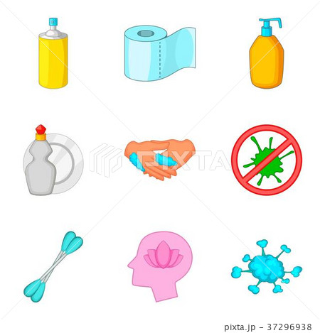 Personal hygiene icon set, cartoon styleのイラスト素材 [37296938] - PIXTA