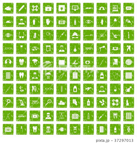 100 doctor icons set grunge green 100 doctor icons set grunge green 37297013