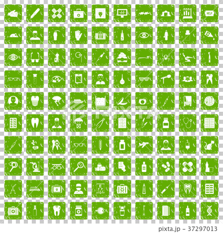 100 doctor icons set grunge green 100 doctor icons set grunge green 37297013