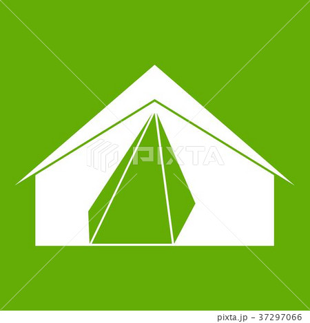 Open tent icon green Open tent icon green 37297066