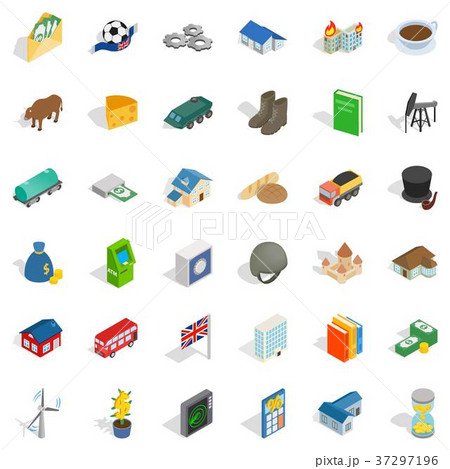 Wealth icons set, isometric style Wealth icons set, isometric style 37297196