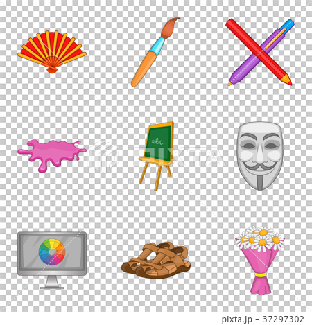 Portrayal icons set, cartoon style-插圖素材 [37297302] - PIXTA圖庫