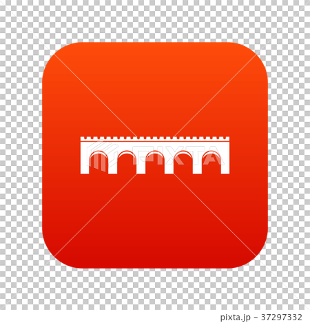 Bridge icon digital red - Stock Illustration [37297332] - PIXTA